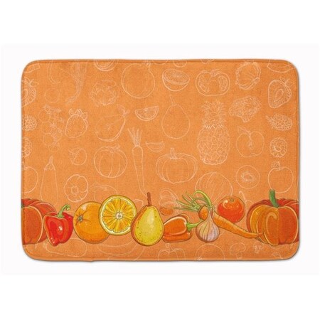 Carolines Treasures Carolines Treasures BB5131RUG Fruits & Vegetables in Orange Machine Washable Memory Foam Mat BB5131RUG